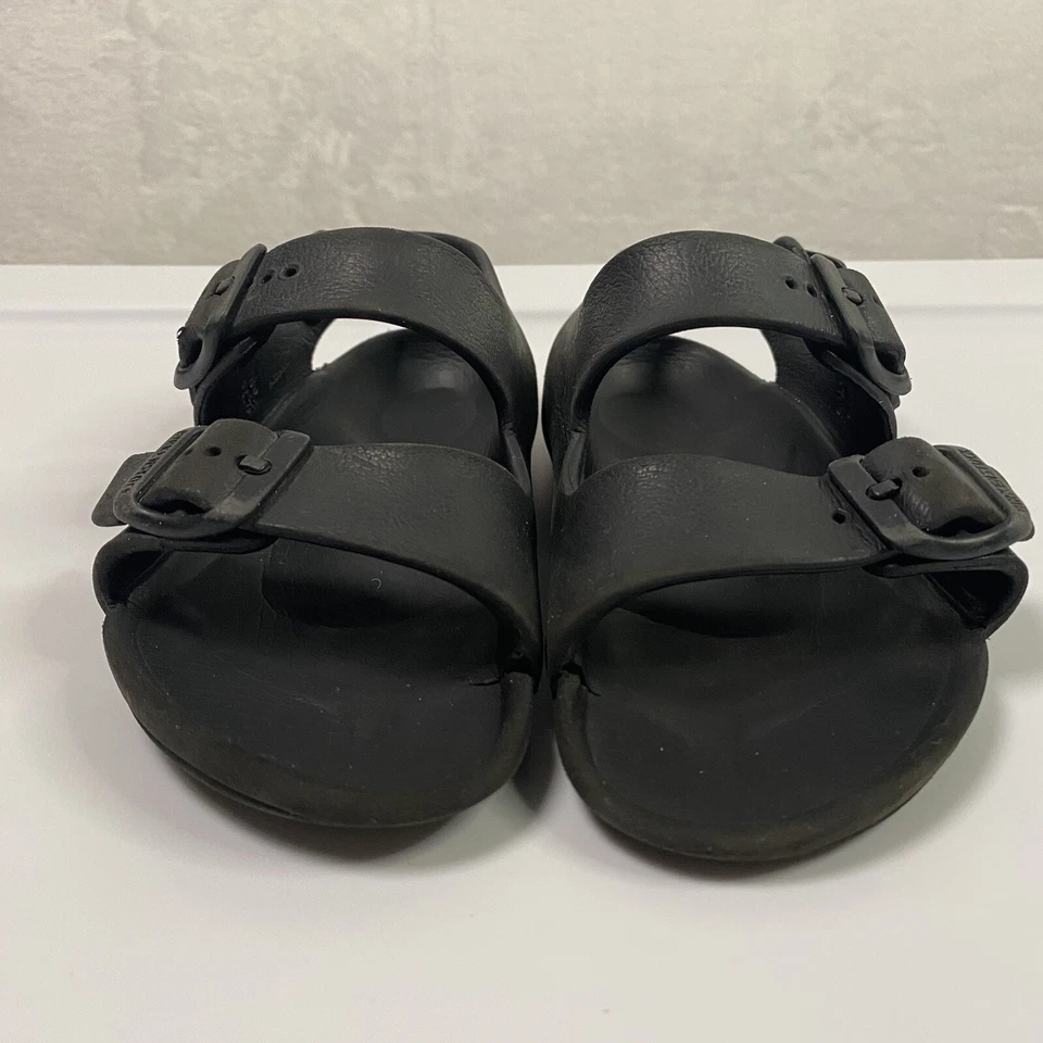 Birkenstock Milano Eva Kids Black Rubber Slingback Sandals Size 28 US 10 - flaw - Image 2 of 4