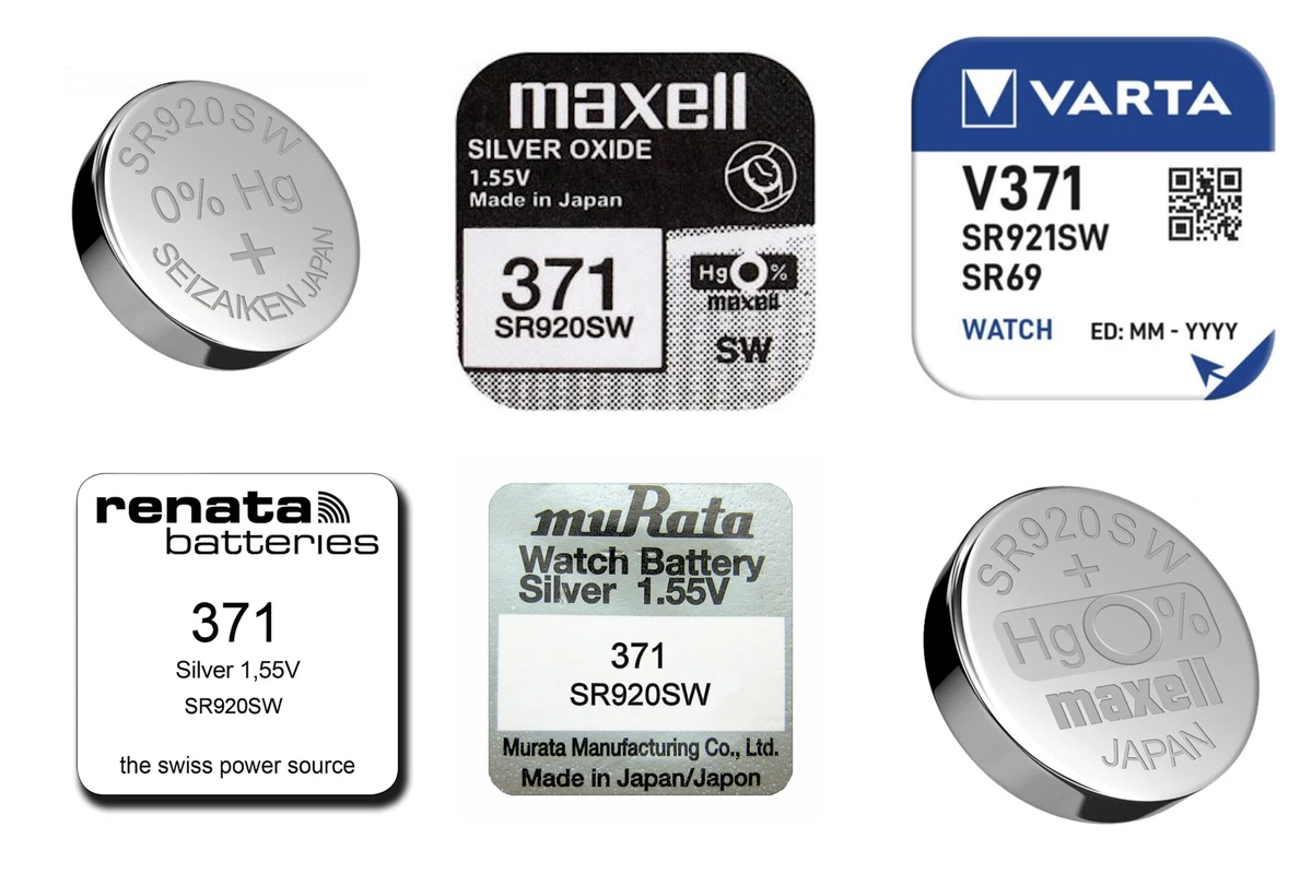 371 SR920SW SR69 Silver Oxide 1.55v Watch Battery Select Brand
