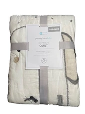 NEW with FLAWS Pottery Barn Kids Embroidered Quilt Rowan Crib Toddler Baby