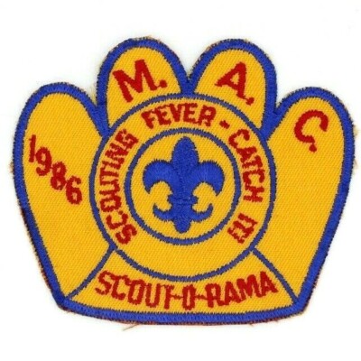 1986 Scout-o-Rama ''Scouting Fever-Catch It!'' Mid-America Council Patch BSA Iowa