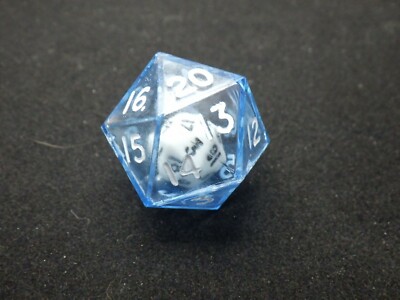 Double D20 - Small 20 in Large Twenty Die - Blue RPG Tabletop Gaming Roleplay