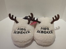Jammies For Families Papa Reindeer Slippers Men s Size Medium 8-9