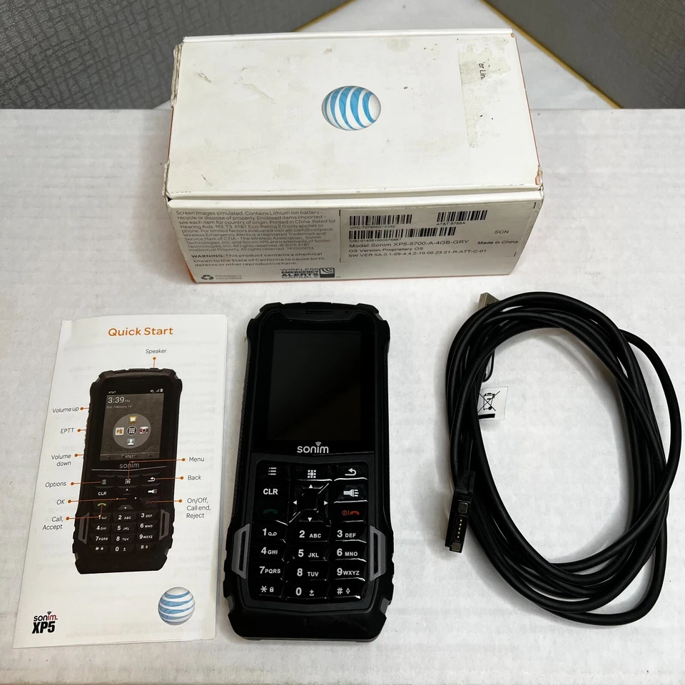Sonim XP5 XP5700 4GB Rugged Phone, Black, AT&T Locked, Push-to-Talk - Image 3 of 4