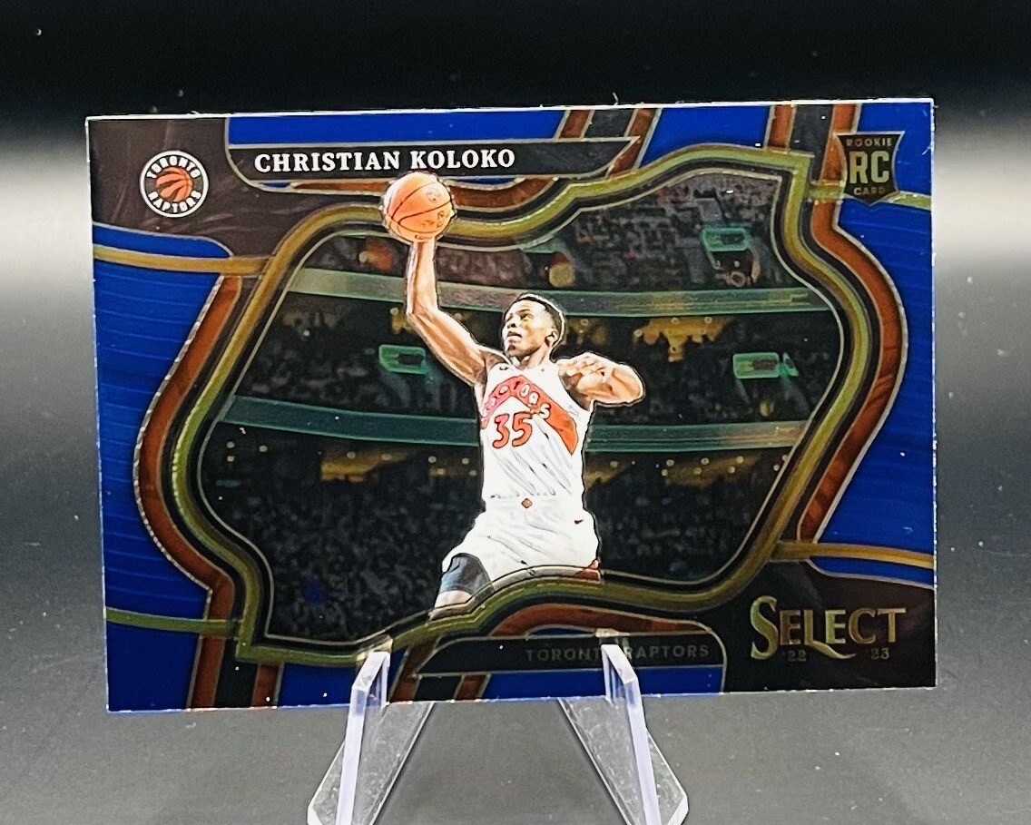 Christian Koloko 2022-23 Panini Select Courtside SP Retail Blue RC #297 Raptors