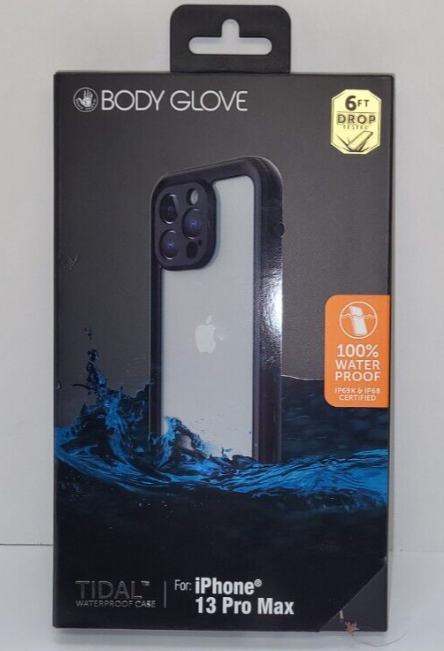 NEW! Body Glove Tidal Waterproof Black Case For Apple iPhone 13