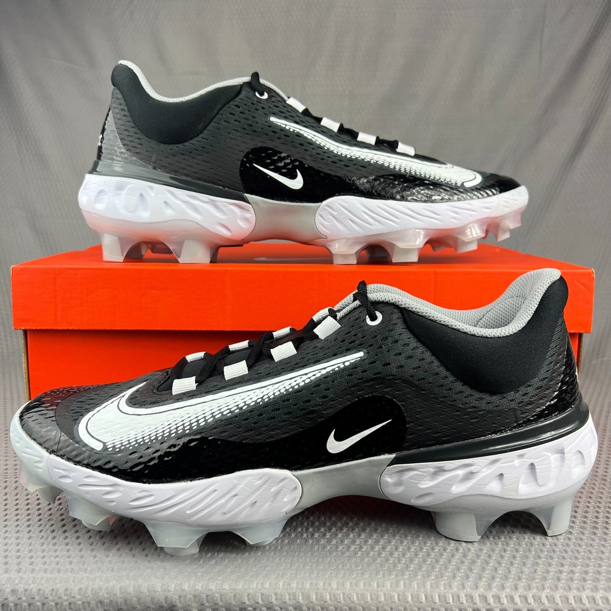 NEW Nike Alpha Huarache Elite 4 MCs Baseball Cleats FD6221-010 Size 13 Black Nike Alpha Huarache Elite 4 Low MCS Men Size 10 Black  main image 4