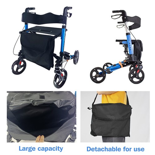 Foldable Rollator Walking Frame Mobility Walker Wheels Aid Elderly Disability AU - Picture 4 of 15
