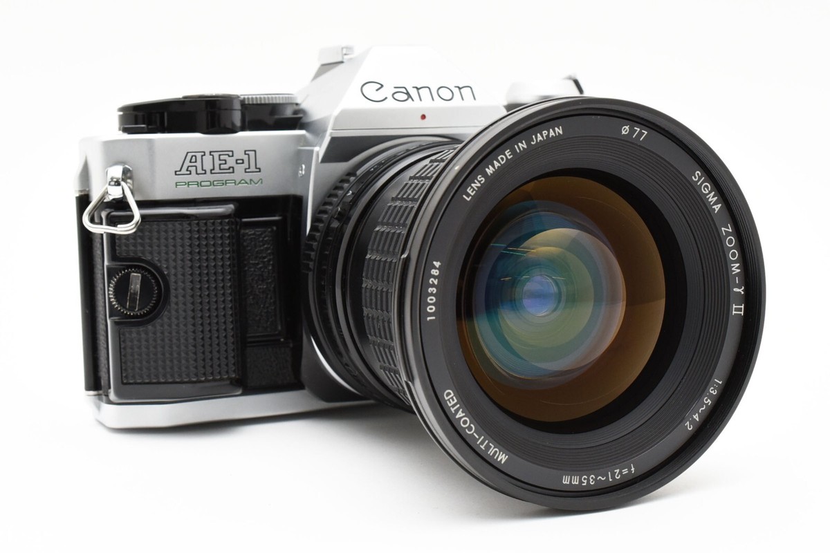 Canon AE-1 Program シグマ21〜35 ｆ3.5〜4.2付き Near MINT] Canon AE-1 Program 35mm sigma zoom γⅡ21〜35mmf3