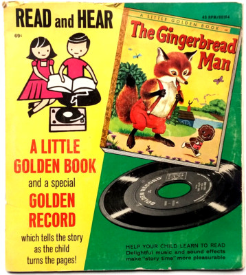 The Gingerbread Man - Little Golden Book Read and Hear - Vinyl 45rpm Nancy Nolte