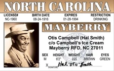 Otis Campbell on a 3.5” X 2.5” Refrigerator Magnet