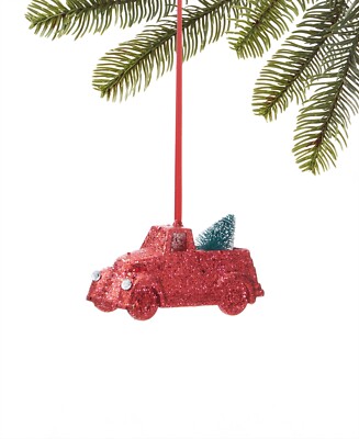 Holiday Lane Christmas Cheer Glitter Truck Ornament