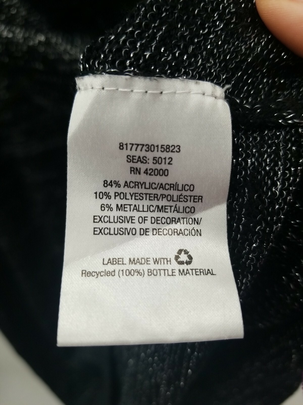 Womens Basic Edition Black Silver Light Sweater T… - image 6