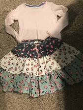 Girls Mini Boden Corduroy Twirl Skirt Top Lot 3/4 5/6 Pointelle Winter