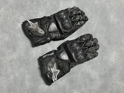 Alpinestars GP Pro Black Leather Motorcycle Race Gloves Size XXL 12