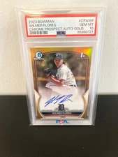 2023 Bowman Chrome Prospect Auto Gold Wilmer Flores PSA 10 39/50