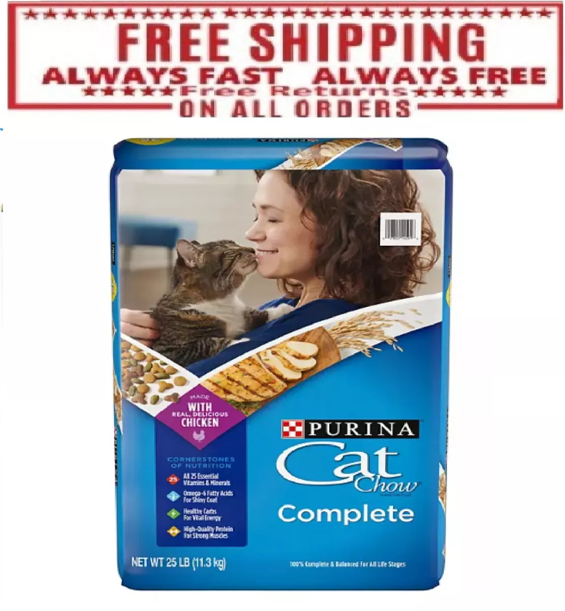 Purina Cat Chow Complete Dry Cat Food 25 lbs