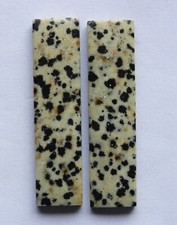 49.10 Cts Natural Dalmation Jasper 45.3mm X 11.4m each Cabochon Loose Match Pair