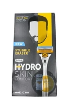Schick Hydro Skin Comfort 3 Blade Stubble Eraser Razor With 2 Cartridges