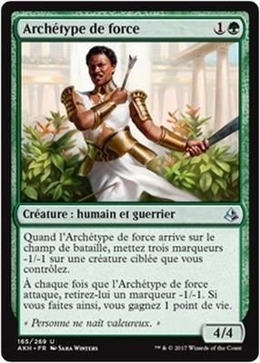 MTG Magic AKH - (x4) Exemplar of Strength/Archétype de force, French/VF