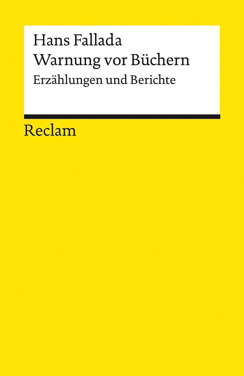 Thumbnail - Warnung Vor Büchern Erzählungen Und Berichte Hans Fallada Taschenbuch