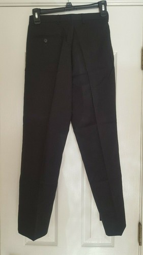 BOYS PERRY ELLIS SIZE 12 BLACK DRESS PANTS - Picture 2 of 3