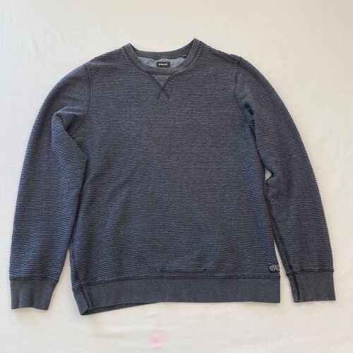 Diesel Ribbed Sweater Mens XL Blue Long Sleeve Pullover Preppy Textured Cotton