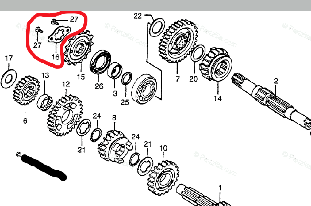 HONDA FRONT SPROCKET RETAINING PLATE & BOLTS, ATC 200X,350X,250R, TRX