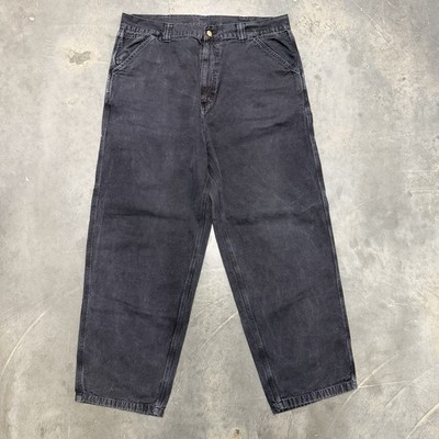 Carhartt WIP OG Single Knee Pants Black Men s XL 38 x 29.5 Faded