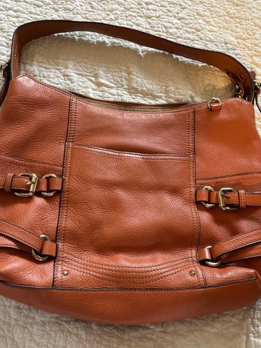 LARGE ETIENNE AIGNER ORANGE SHOULDER-TOTE BAG