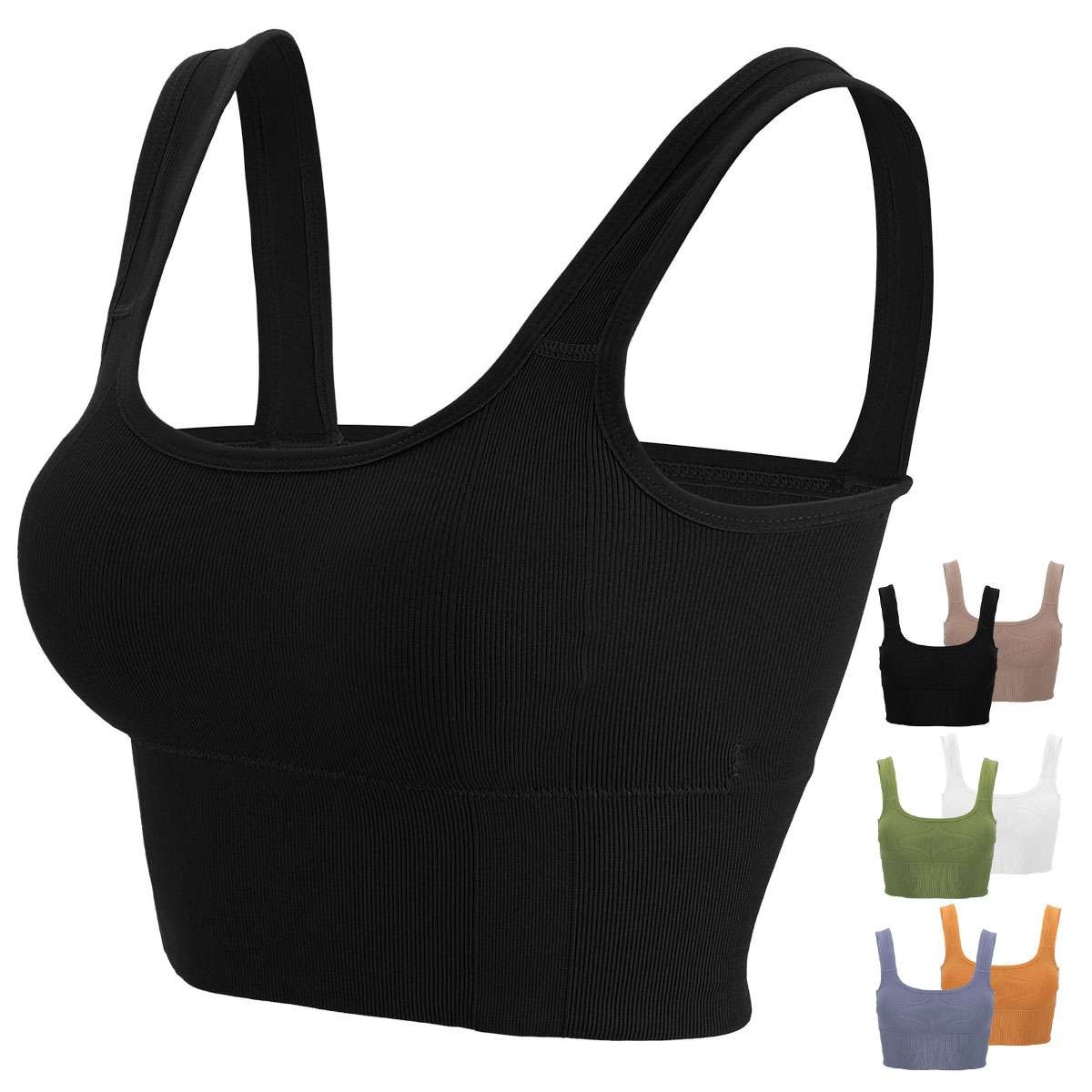 Women Bralette Bra Bustier Crop Top Ladies Camisole Cami Vest Tank Yoga Bralet-image