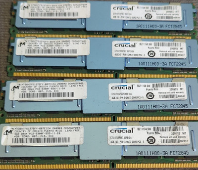 Crucial 16GB (4x4GB) DDR2 FB-DIMM PC2-5300F ECC 240-Pin CT51272AF667