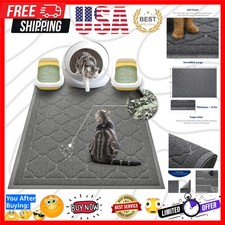 Cat Litter Box Mat, Kitty PVC Pad, Durable Trapping Rug, Phthalate Free, Uri...