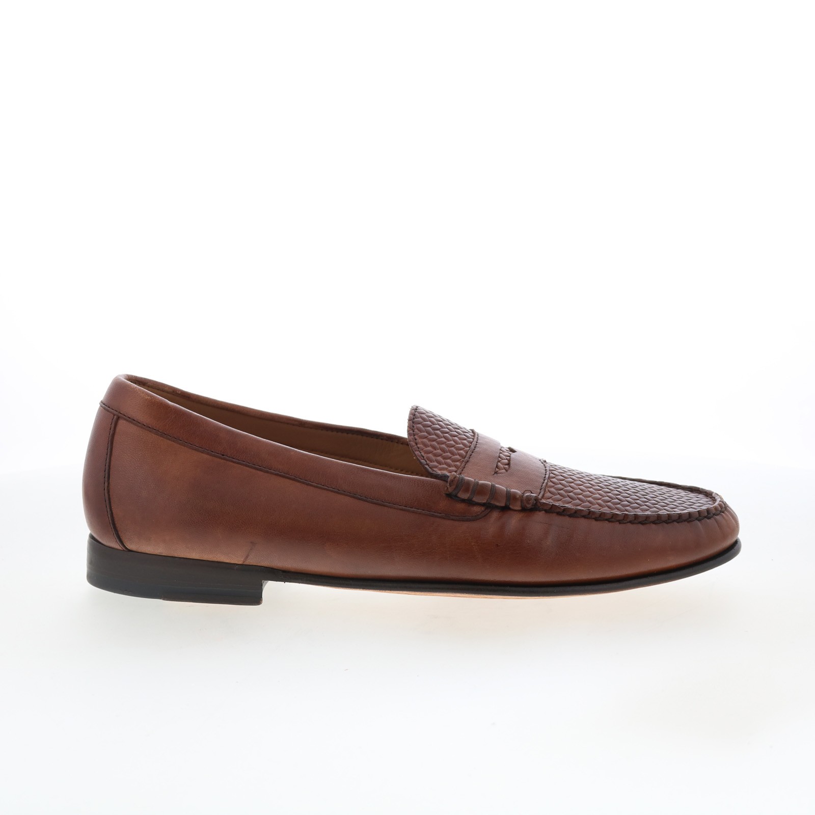 TB Phelps 7305-9-100 Mens Brown Leather Loafers - Slip Ons Penny Shoes 9 54690₽