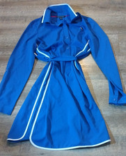 Tommy Hilfiger Belted Blue Jersey Side Striped Shirt Dress S Academia Classic