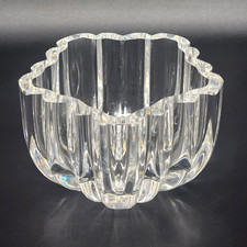 Kosta Boda Crystal Glass Bowl "Olivia" Signed Ehrner Pentagon Shape 3.25"T x 5"W