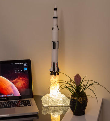 Apollo 11 Saturn V Rocket Lamp LED Night Light Desk Decor Gift US Stock