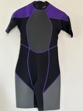 DBX Youth Wetsuit Size 8 Black Purple Gray Short Sleeve MPN 15 39