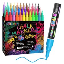 Extra Fine Tip Liquid Chalk Markers Washable Pens for Chalkboard 36P