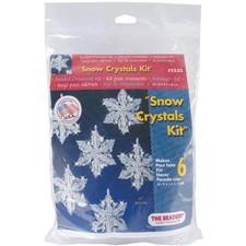 Beadery Holiday Beaded Ornament Kit-Snow Crystals 3.5" Makes 6