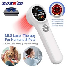 Red/NIR Cold Laser Therapy 24Diode 1760mW Home Use LLLT for Humans Pets Injuries