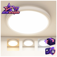 Deckenlampe LED 18W 3 Farben 3000K-6500K 1800LM IP44 Wasserfest Rund 22Cm