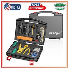 ZOERAX 11-in-1 Network Tool Kit with RJ45 Crimper Tester and Punch Down Tool