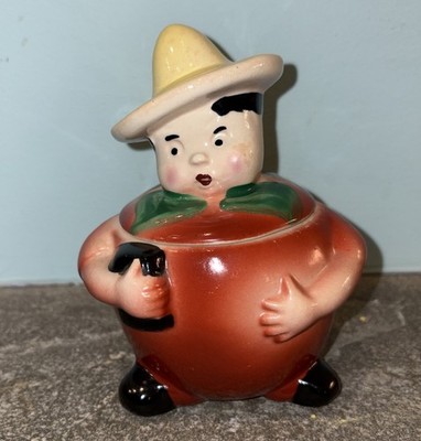 Carlton Ware PeeDee Pee Dee Orchard Kids ALBERT APPLE Jam Jar  1940s