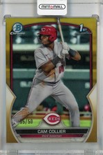 2023 Topps Bowman Cam Collier Chrome Prospects Gold /50 Reds