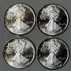 Lot of (4) .999 Silver Walking Lady Liberty Rounds 1/10 troy oz each