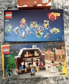 LEGO Lot of 3 - 6550806 Gingerbread Lane, 40602 Winter Market Stall, 40222 Xmas
