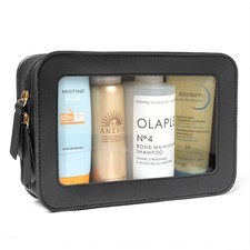 Clear Makeup Bags, TSA Approved Toiletry Bag with Zipper, Clear Makeup Organi...