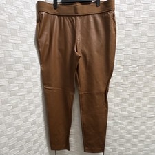 Lauren Ralph Lauren Women s Brown Faux Leather Pull-On Pants