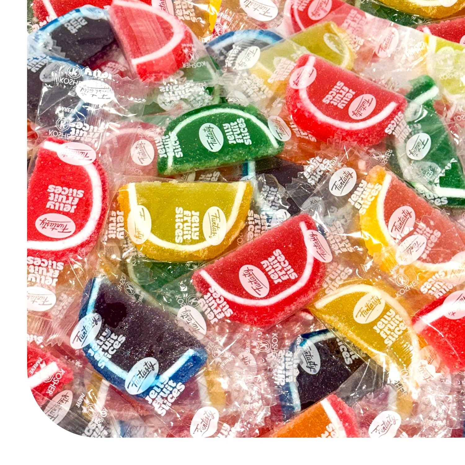 Fruit Slices - 2 Pound Bulk Pack - 60 Count - Jelly Candy - Assorted Flavors