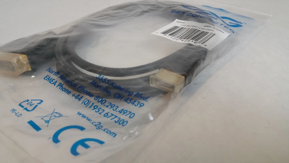 Lot of 2 New C2G Cables To Go 42516 HDMI To DVI-D Video Cable 2 Meters / 6 Feet - Image 4 of 4